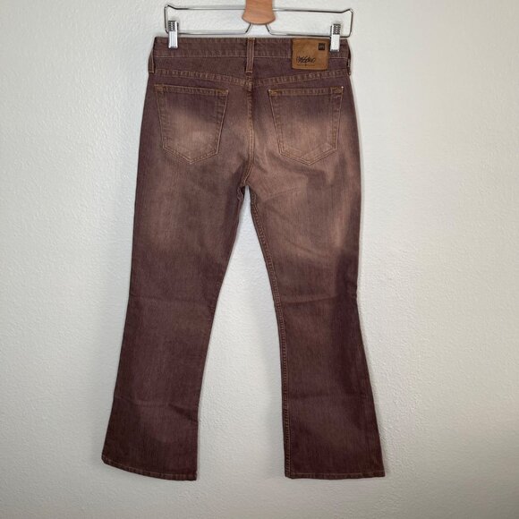 Vintage Y2k Mossimo Grunge Bootcut Faded Brown Denim Jeans Size 5 - Picture 2 of 10